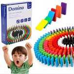 Nowe Domino klocki drewniane kolorowe 120 elementów #153