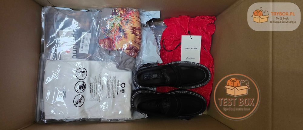 Markowy mix hurtowy – 40–60 szt. ubrań i butów premium w kartonie