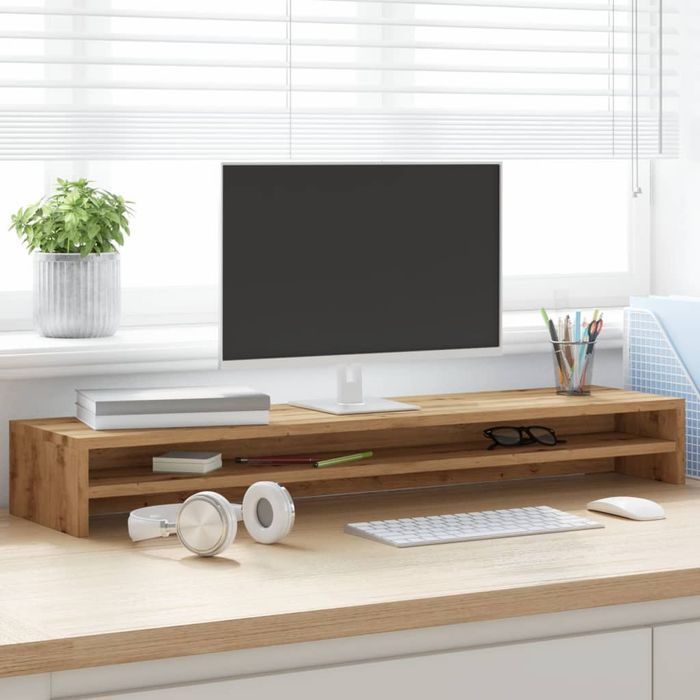 Vidaxl Podstawka Pod Monitor, Dąb Artisan, 100X24X13 Cm
