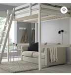 Estrutura de cama alta, velatura branca
Estrutura de cama alta, velatu