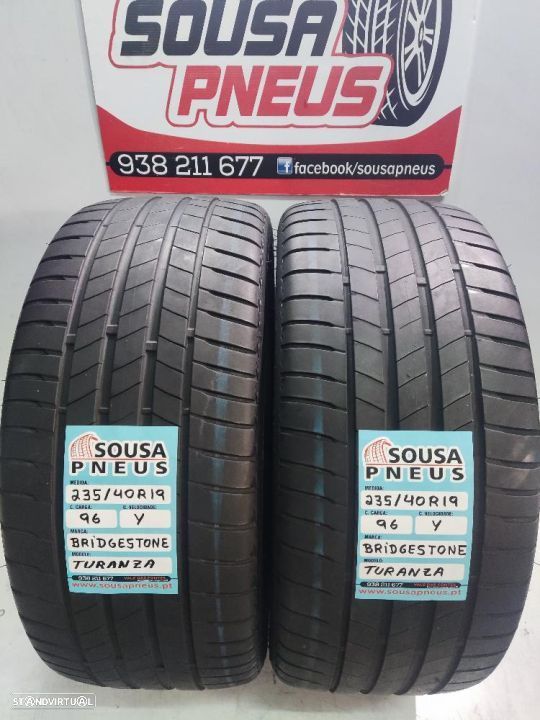 2 pneus semi novos 235-40r19 bridgestone - oferta dos portes