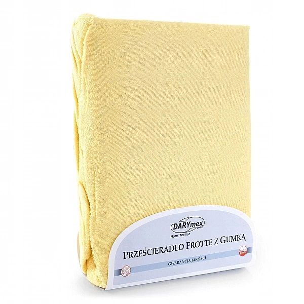 Prześcieradło z Gumką Dzianina Frotte Komfortowe Jednolite _D 60x120