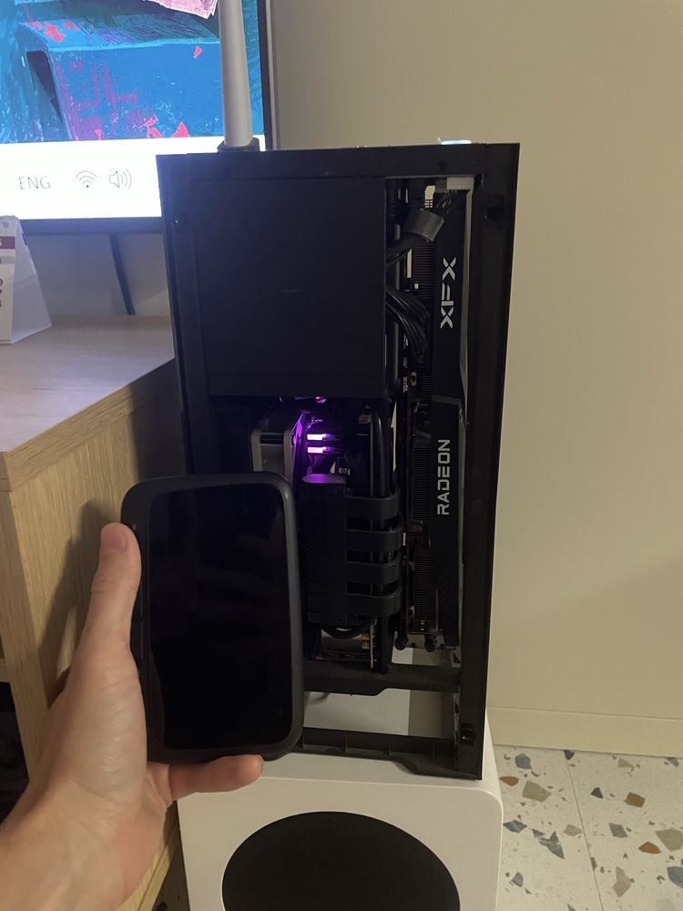 Компьютер NZXT h1(v1), 16Gb RAM, 1Tb ssd, ryzen 5600x, A520I, RX6700XT
