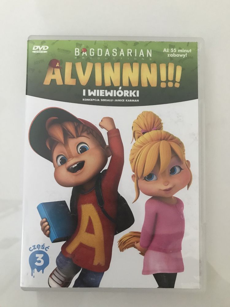 Płytka dvd bajka Alvin i wiewiórki DVD x2
