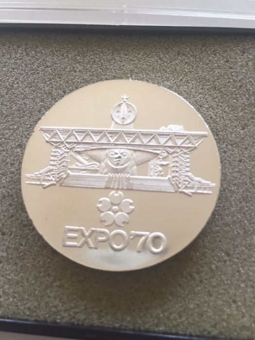 Medalha prateada comemorativa Expo70 - Osaka