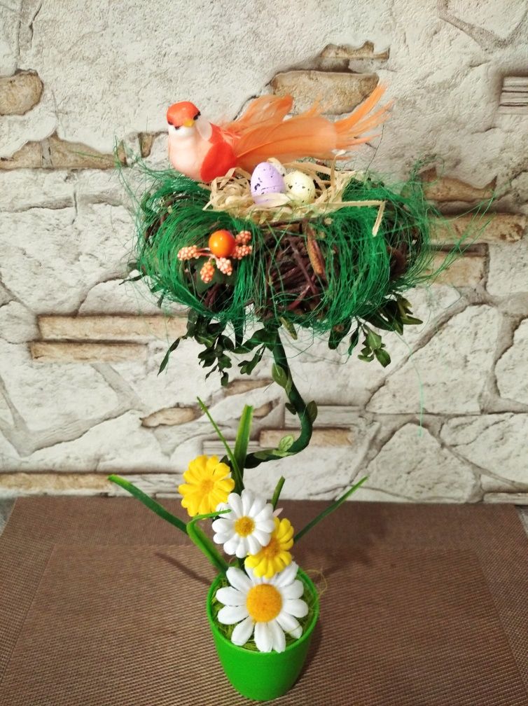 Весенний топиарий ,поделка в садик, пасхальный декор