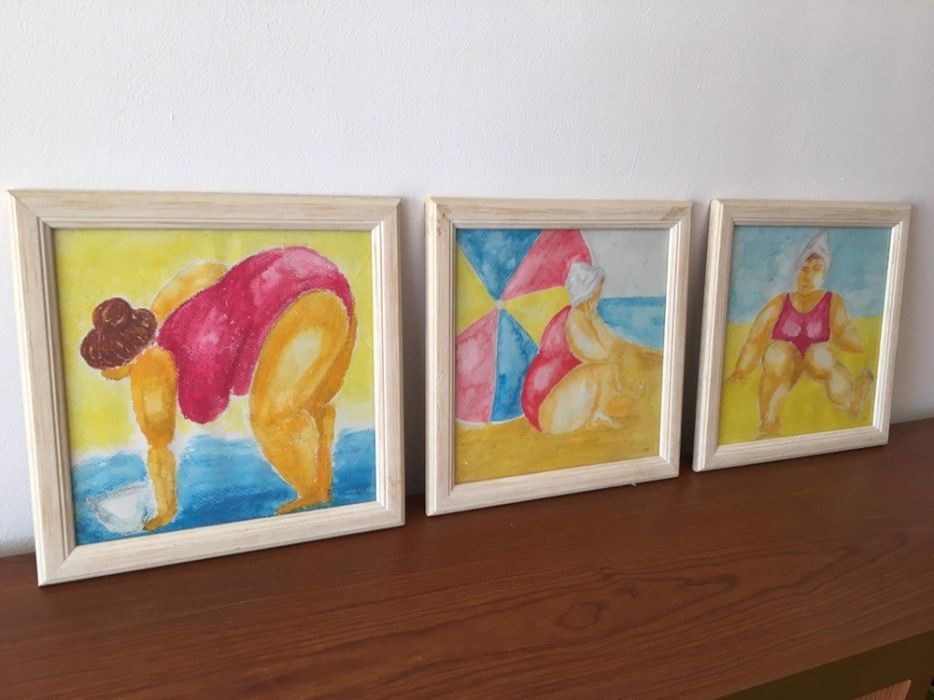 Pintura Aguarela Conjunto 10 quadros