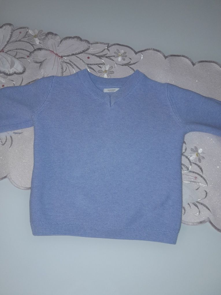 Sweterek błękitny Reserved roz.86