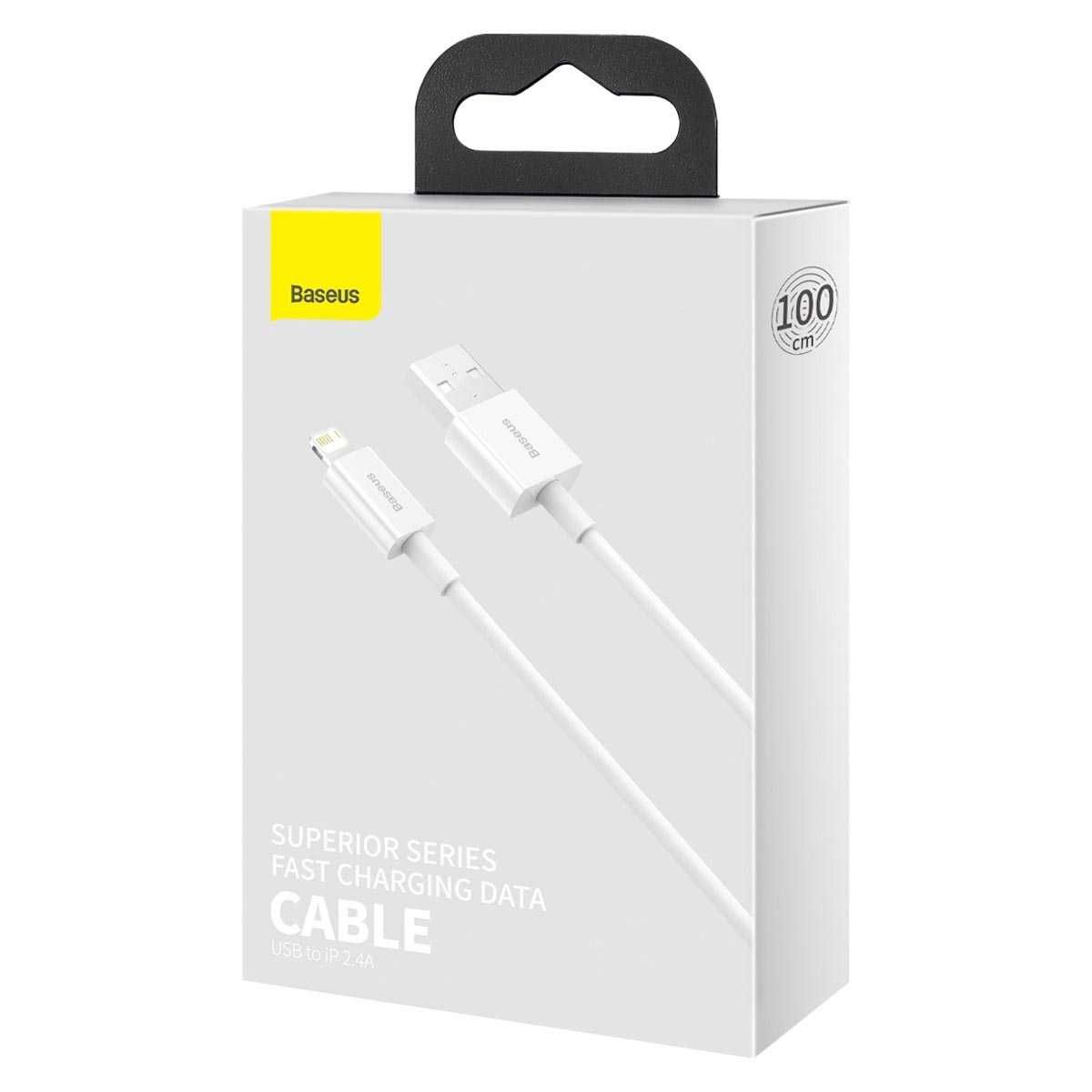 Kabel USB Baseus Apple iPhone 5, 6, 7, 8, X, XR, XS, 11, 12 1m 2,4 A