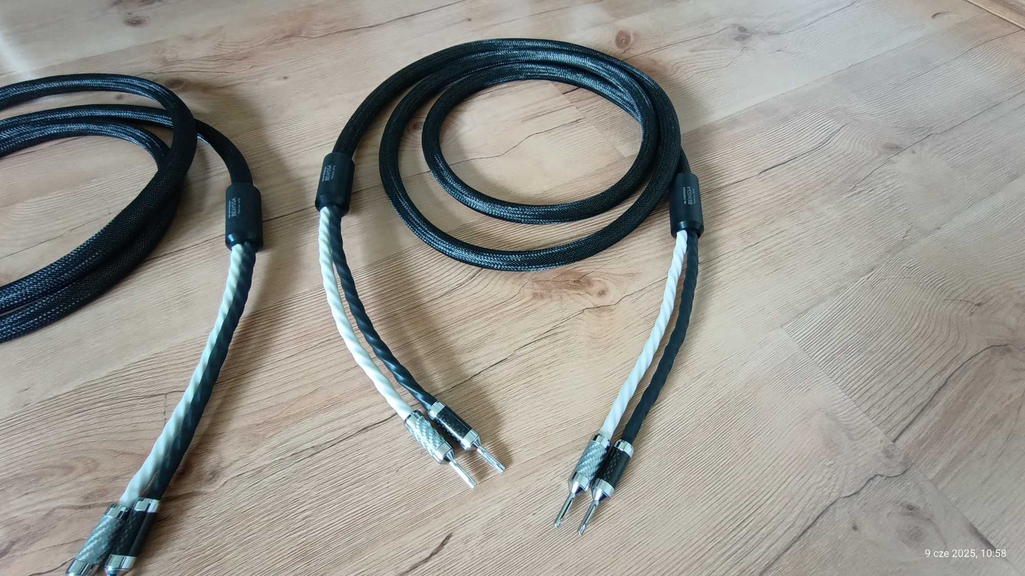 Kable głośnikowe   długość     2,5 m  banan/banan