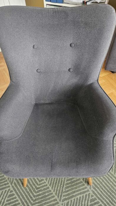 Fotel uszak ,ciemnoszary z oferty JYSK - stan bardzo dobry
