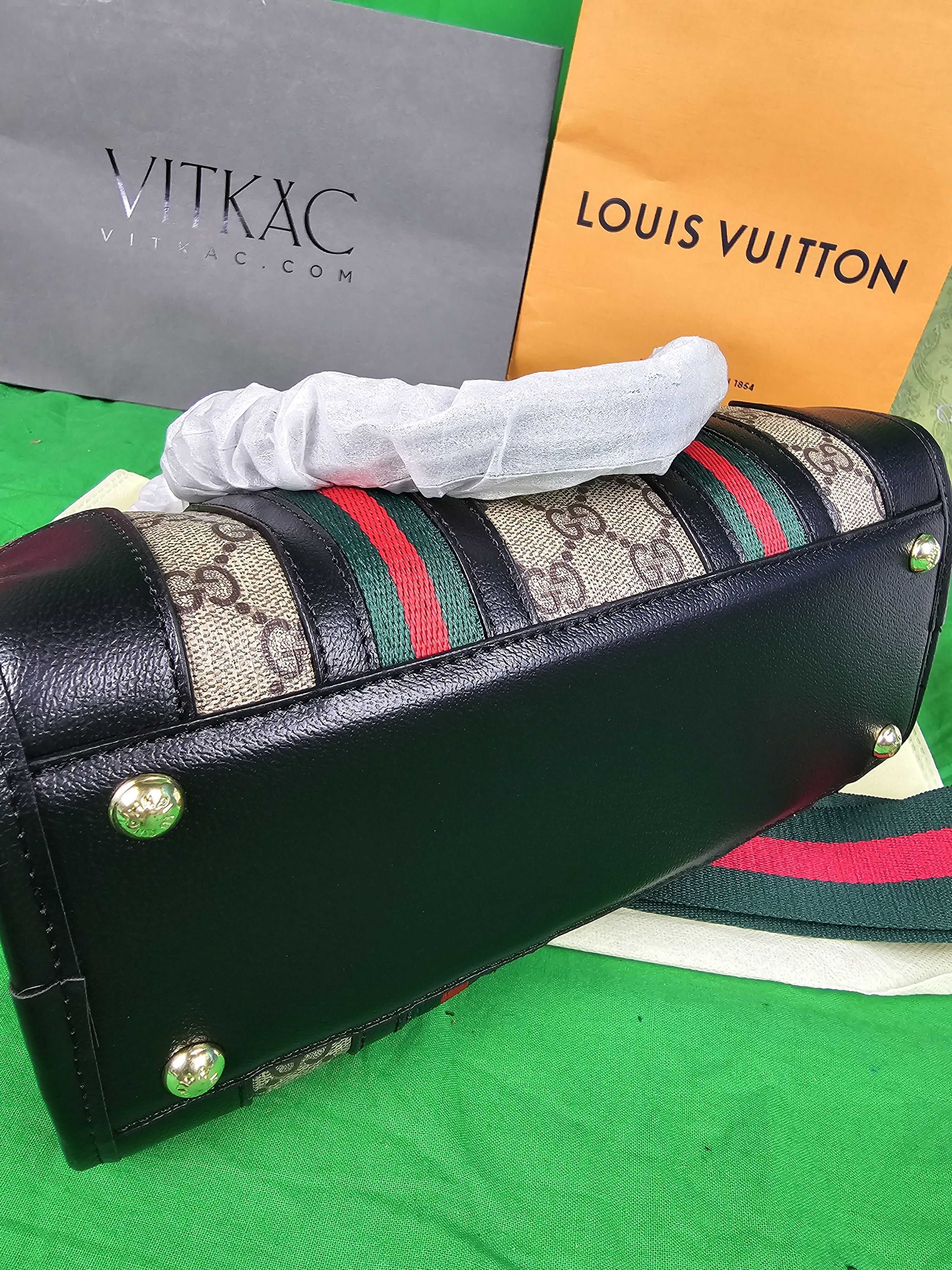 Torba damska kuferek gucci beż czarny hit