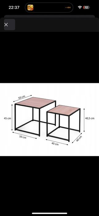 Zestaw stolików kawowych 2 szt. lofotwy design