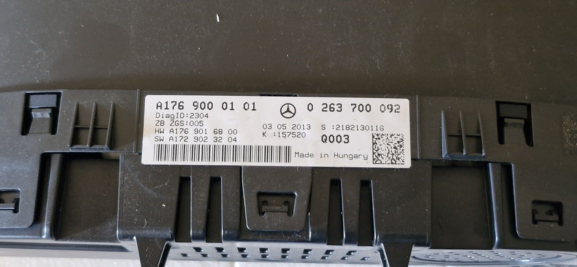 Quadrante Mercedes-Benz Classe-A (W176). 2013 OM651.901