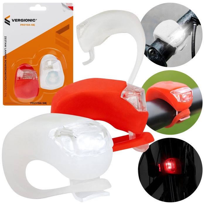 Lampki rowerowe przód tył Zestaw