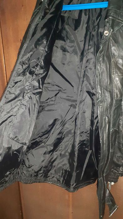 Куртка мужская кожаная чёрная