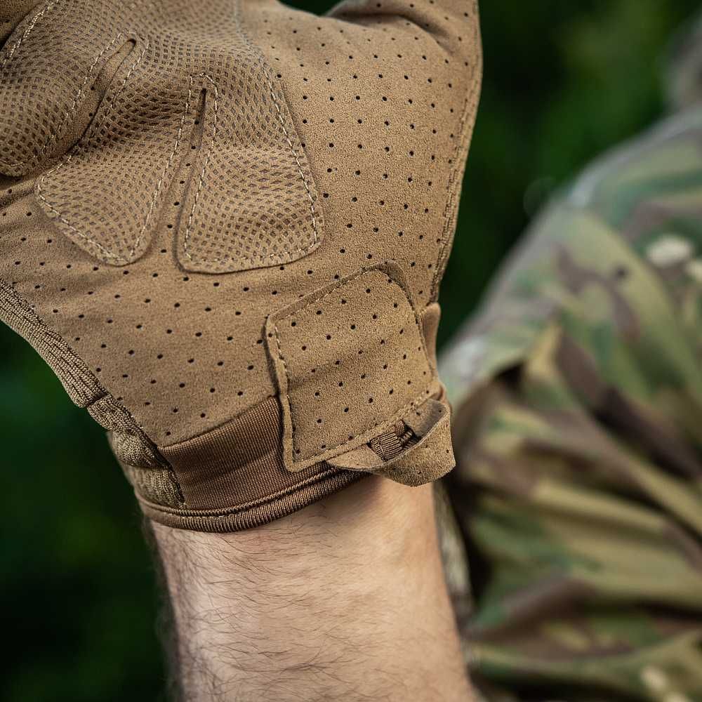 Військові тактичні рукавиці з перфорацією Койот M L XL