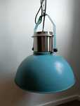 Wiszący żyrandol Metalowa loftowa lampa turkusowa
