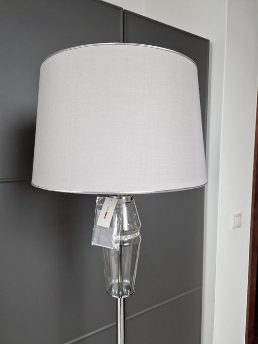 Home&you nowa lampa stojąca wys. 160 cm kolor srebrny szary glamour