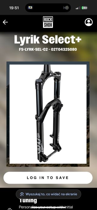 Rock shox Lyrik Select + 170mm + błotniczek