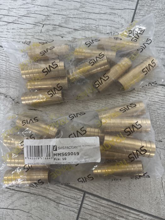 20 x Mosiężne podwójne złącze do węża - 690 MMS-STANDARD
