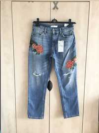 Zara spodnie jeansy Basic relaxed denim r.36 NOWE