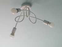 Biała lampa potrójna + kinkiet podwójny