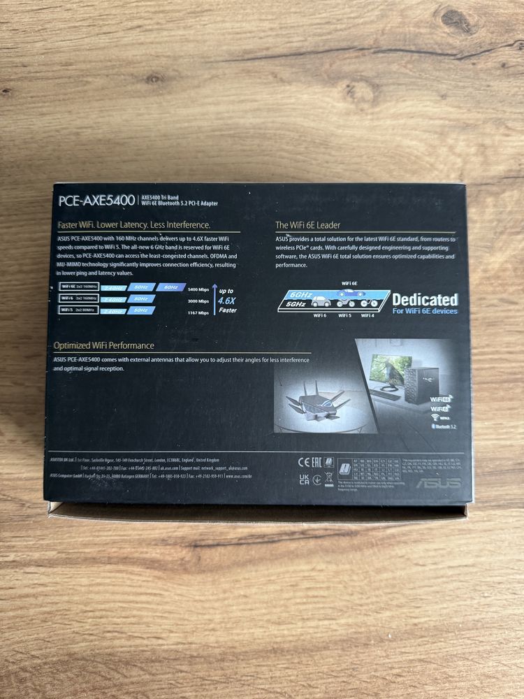 Wi-Fi/Bluetooth адаптер ASUS PCE-AXE5400
