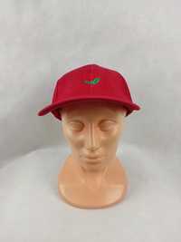 NOWA Czerwona damska czapka z daszkiem różyczka regulowana
