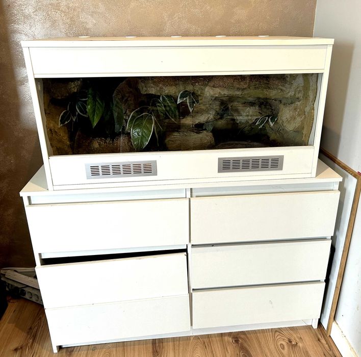 TERRARIUM 100x50x50 Żółw Jaszczurka Gekon Agama Legwan Wyposaże Szafka