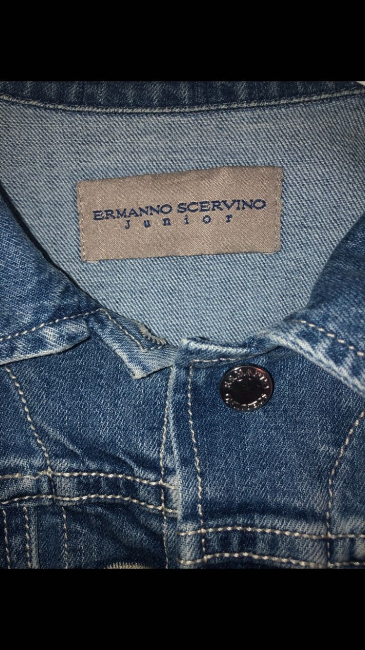 Джинсова куртка Ermanno Scervino (оригінал) з принтом на спині