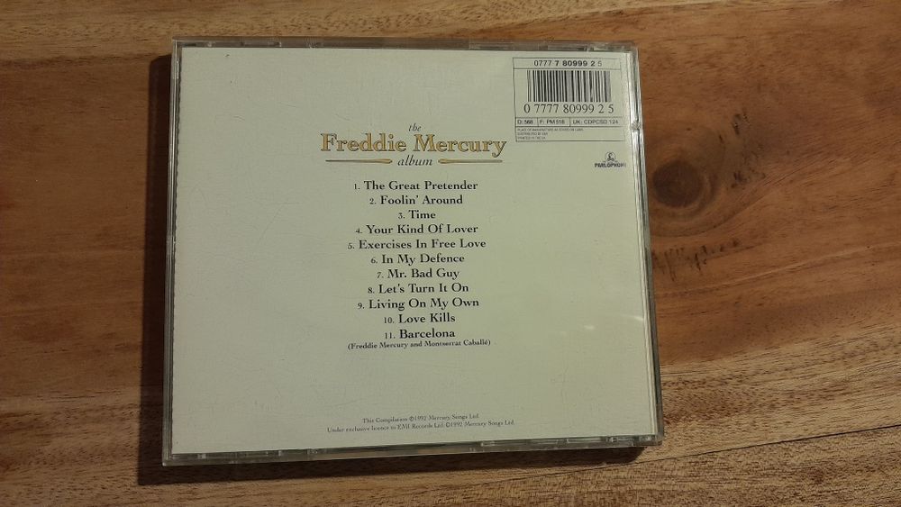 Cd The Freddie Mercury álbum 1992