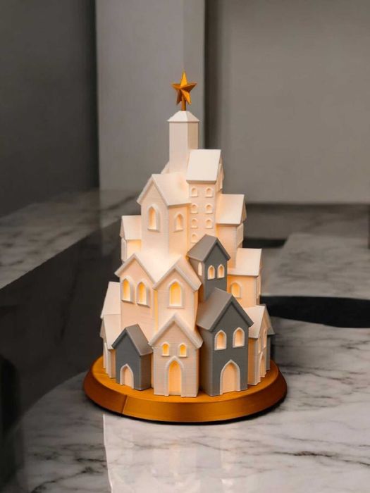 Magia Świąt Lampa Zimowe Miasteczko Świąteczna ozdoba w Formie Choinki