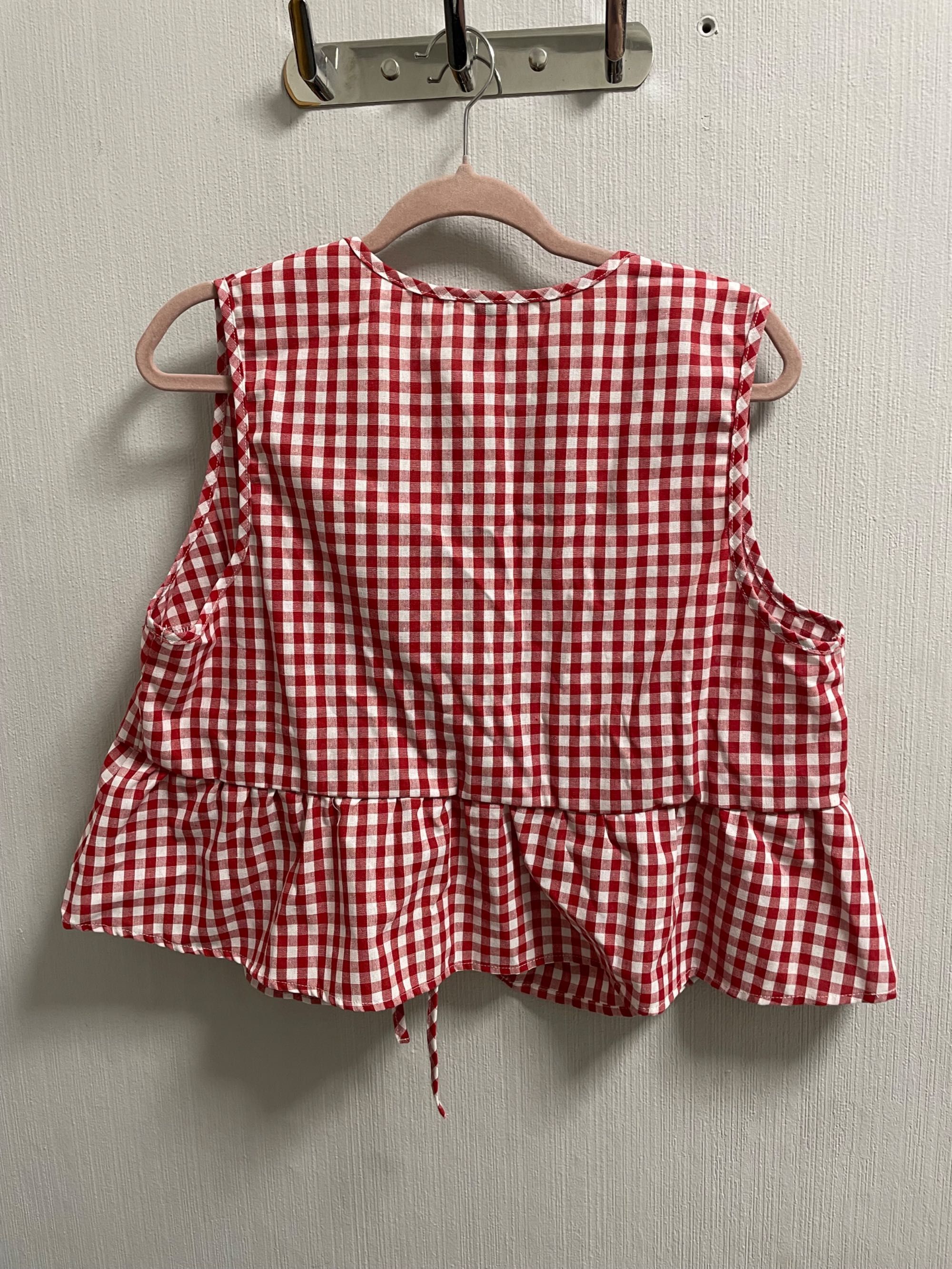Майка Shein в червону клітинку 2XL
