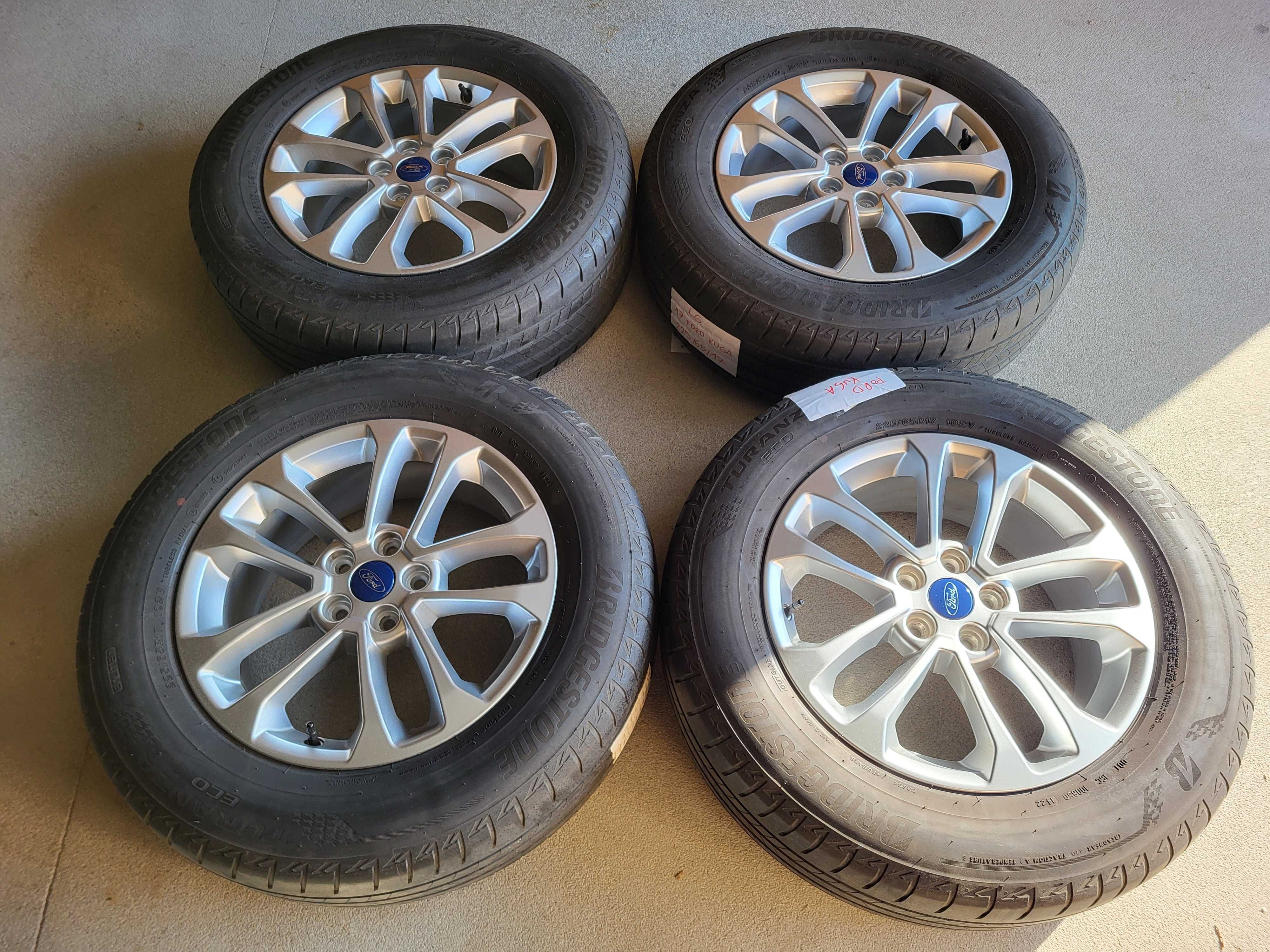 [L6] Koła letnie 17 Cali 5x108 Bridgestone 225/65/17 FORD Kuga 22r