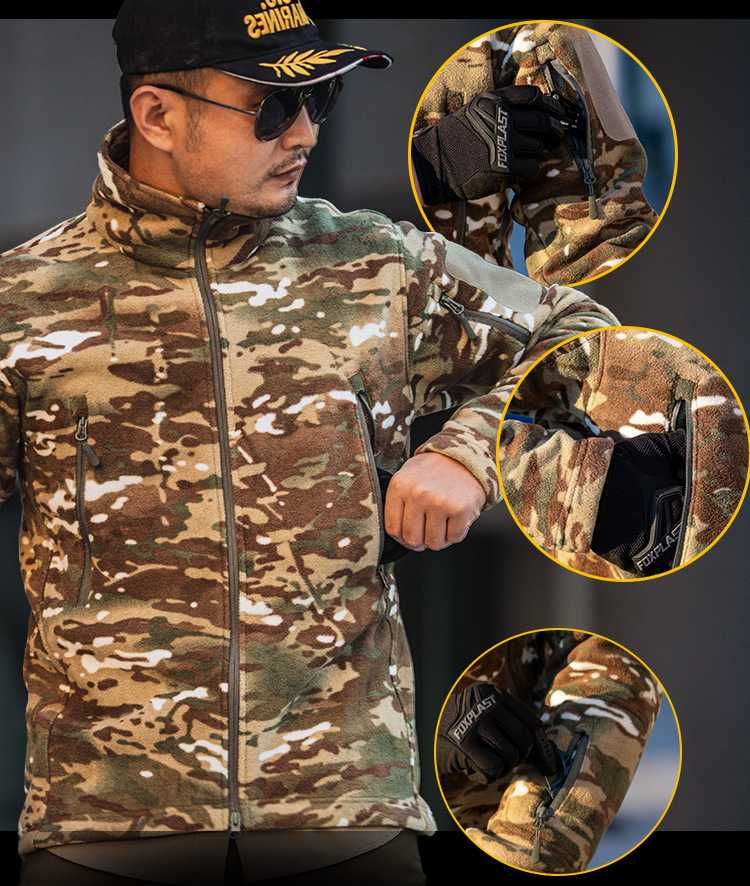 Кофта тактична флісова фліска куртка S.archon мультикам, олива, сірий