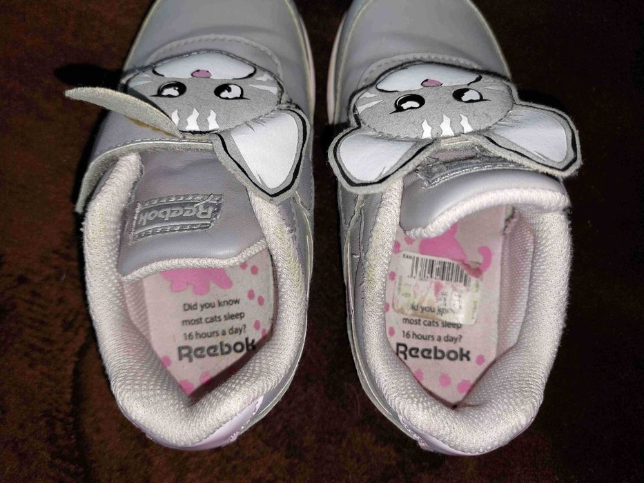Buty dziewczynka adidasy Reebok rzepy z motywem r. 26.5EU wkł. 16cm