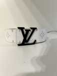 Pasek Louis Vuitton Biały Czarny Meski Damski Lv