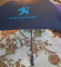 Оригинальный зонт с автосалона PEUGEOT,с проризиновой ручкой,новый
