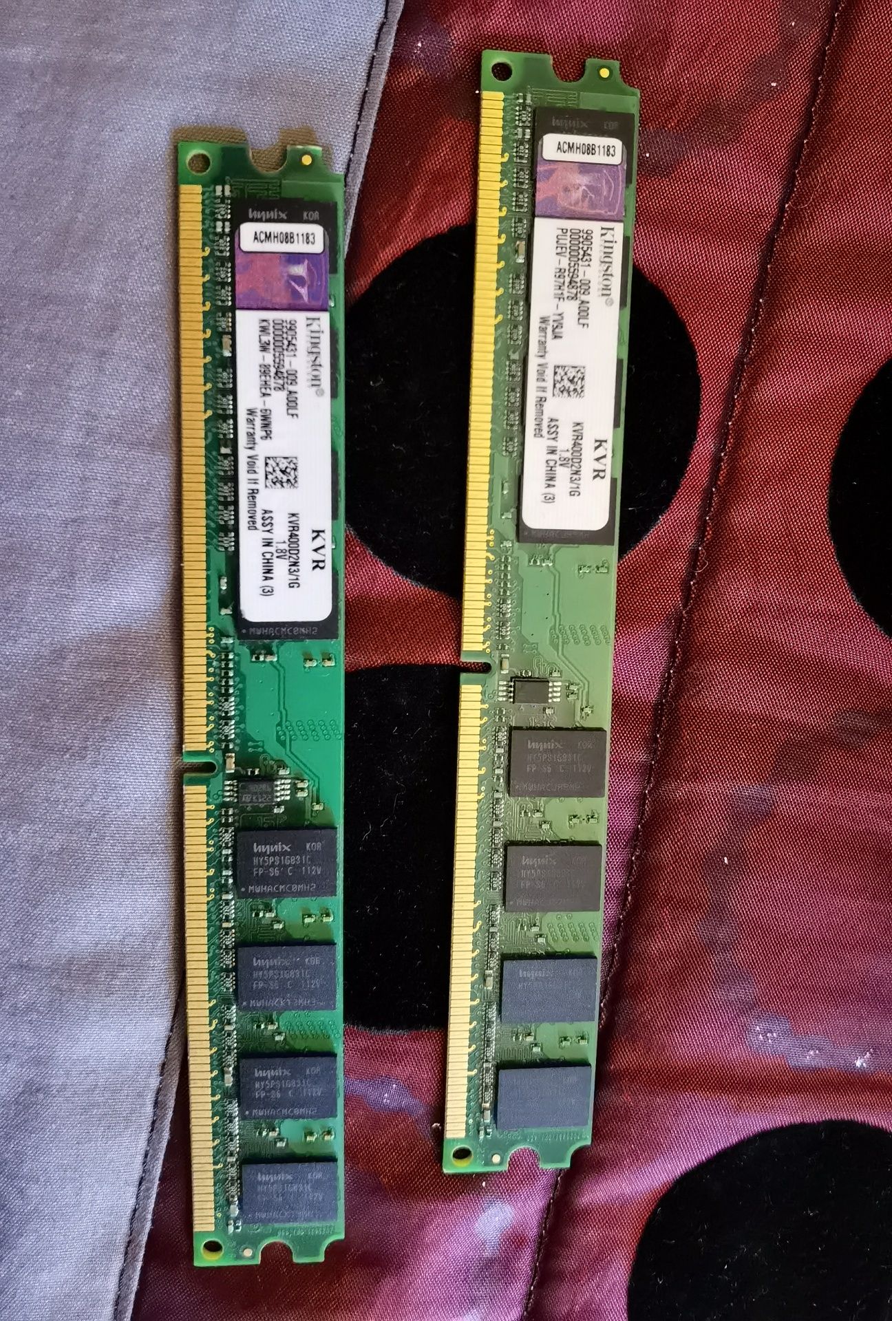 2x Kingston DDR2 1gb
