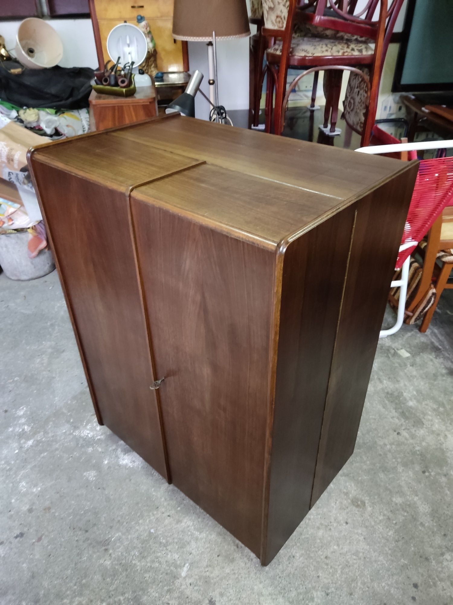 Gabinet biurko Magic Box lata 50te Niemcy sekretarzyk vintage retro