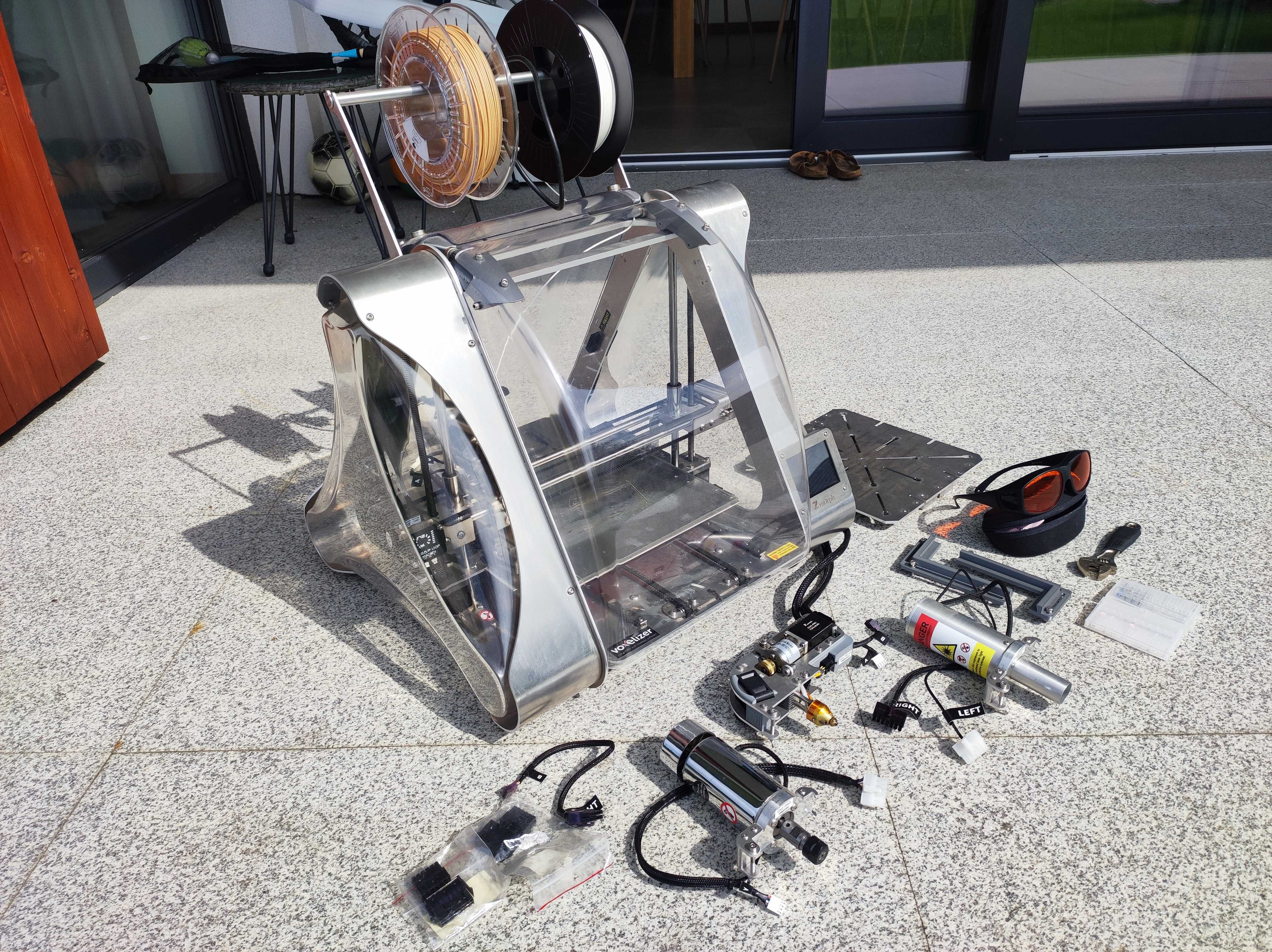 Drukarka 3D ZMorph VX 3w1: druk, CNC, laser + 2 głowice
