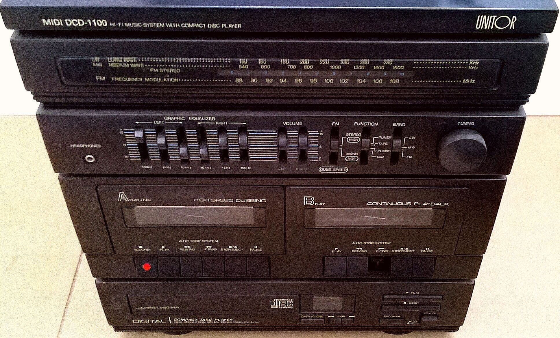 Wieża, średniak UNITOR, MIDI DCD-1100, Vintage-klasyk, magazyn części