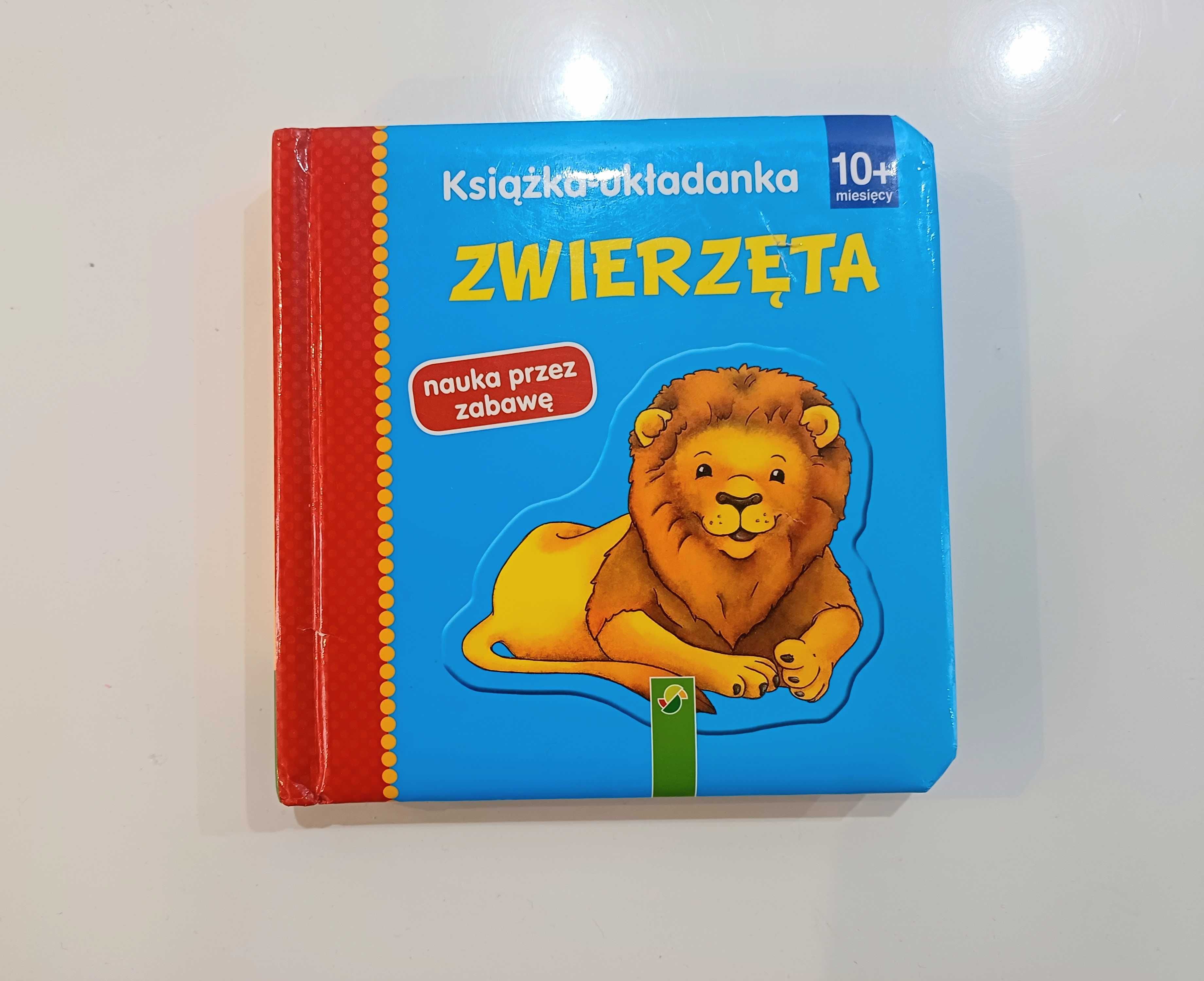 Książeczka układanka,  puzzle 2w1 zwierzęta