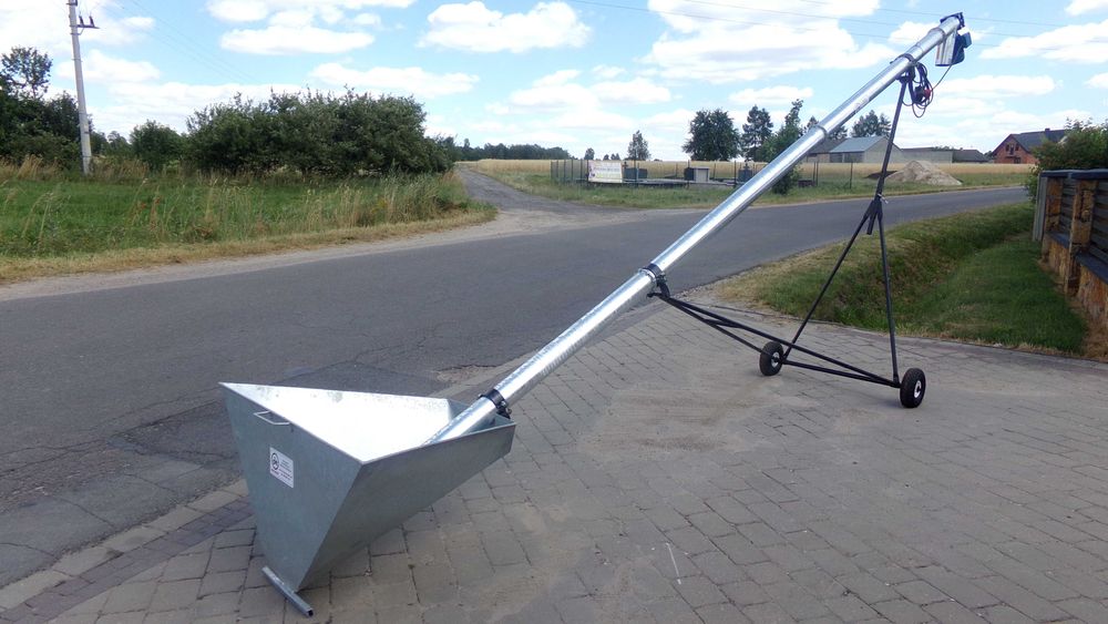 Kosz ocynkowany ! Przenośnik ślimakowy do zboża napęd  reduktor