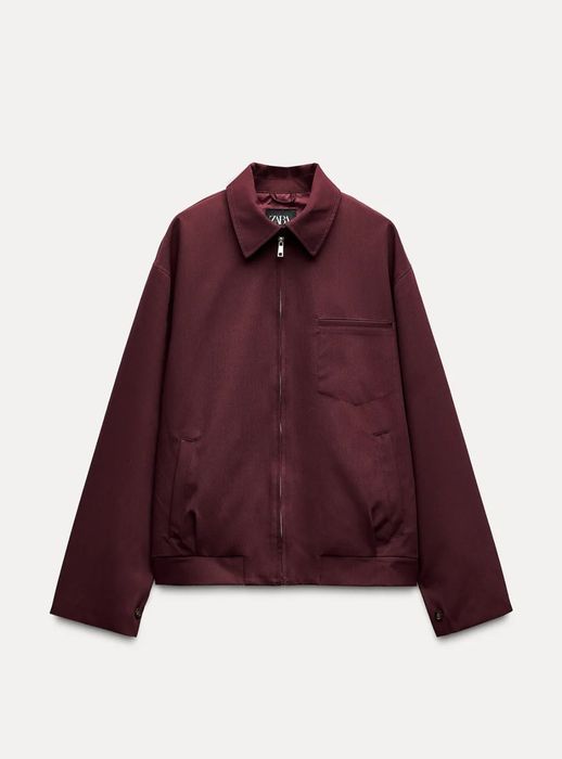 Бордова куртка-бомбер Zara (M)