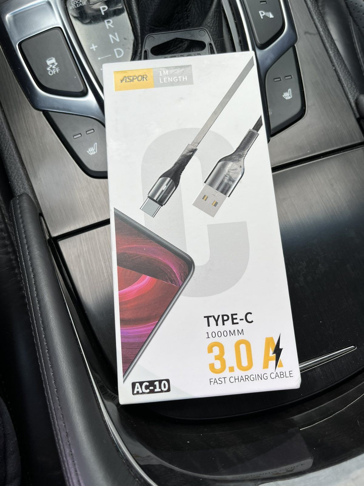 Кабель Aspor AC-10 Fast Charging Cable Type-C 3A (1м) – Black