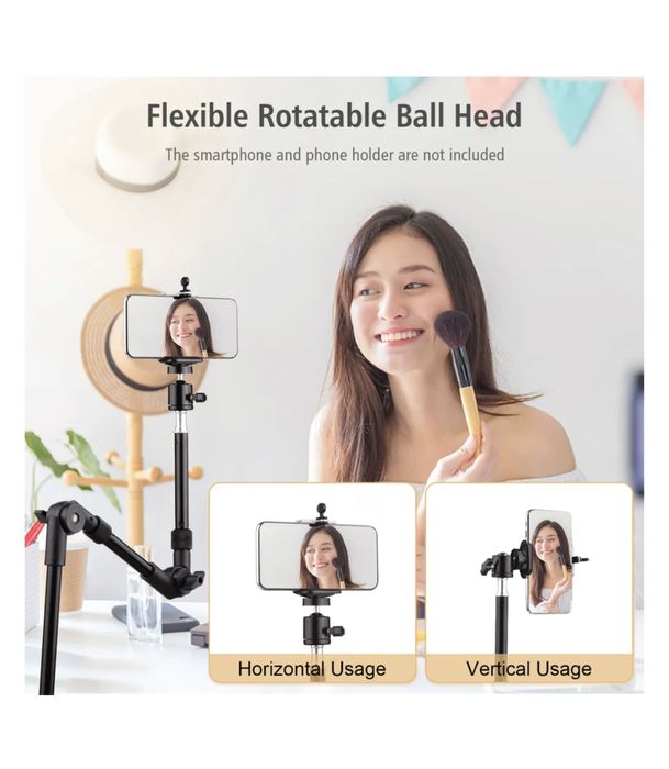 Elastyczny składany uchwyt stalowy z metalowym mocowaniem i adapterem