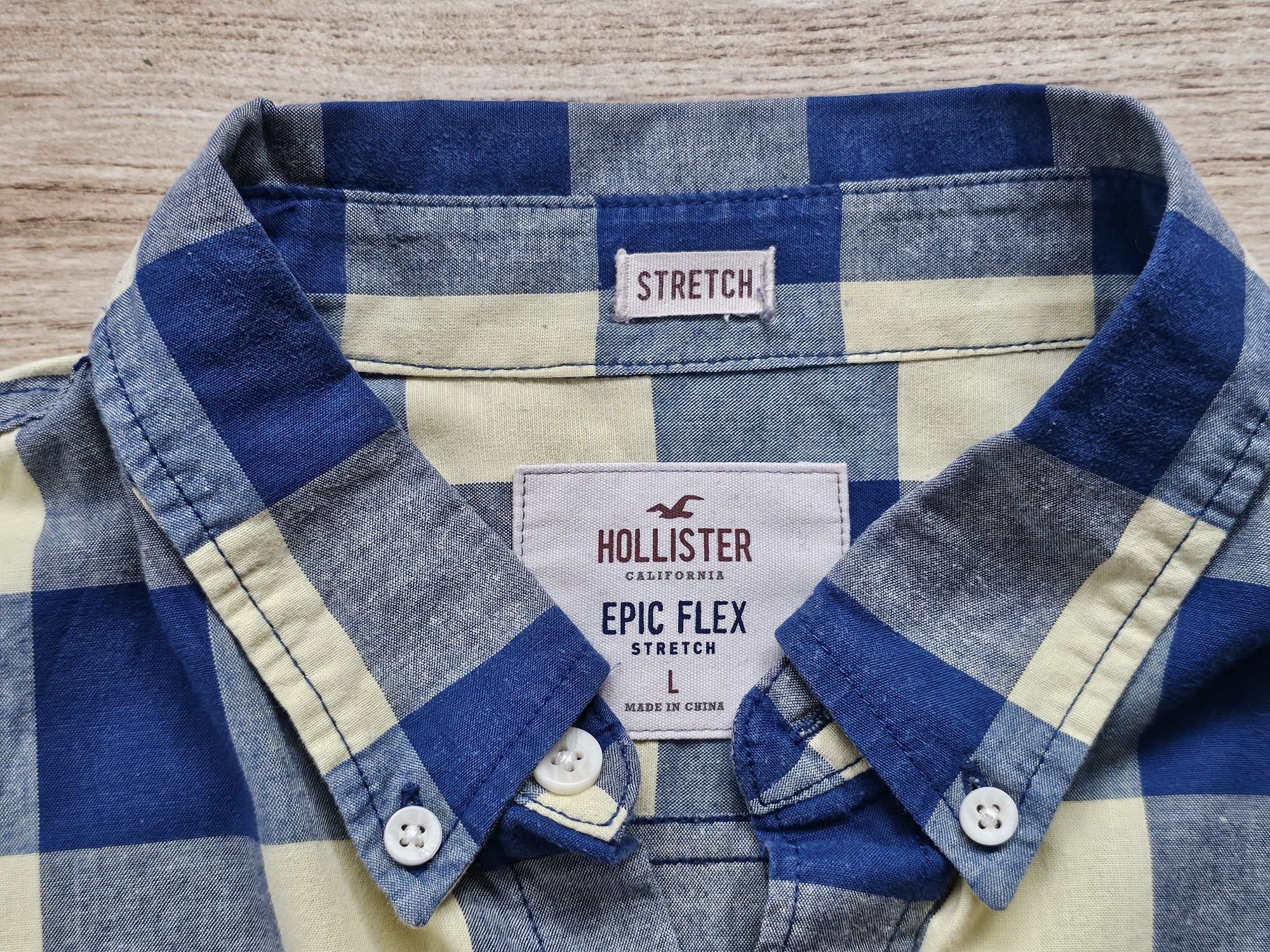 NOWA koszula HOLLISTER Epic Flex Stretch by Abercrombie r. L - okazja
