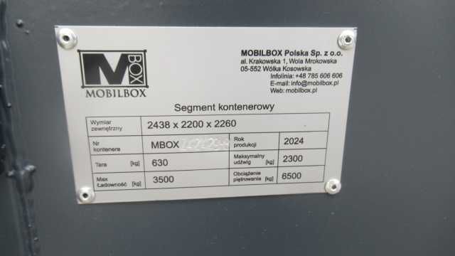 Kontener Magazyn z regałem i elektryką MX 8 N - nowy